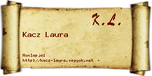 Kacz Laura névjegykártya